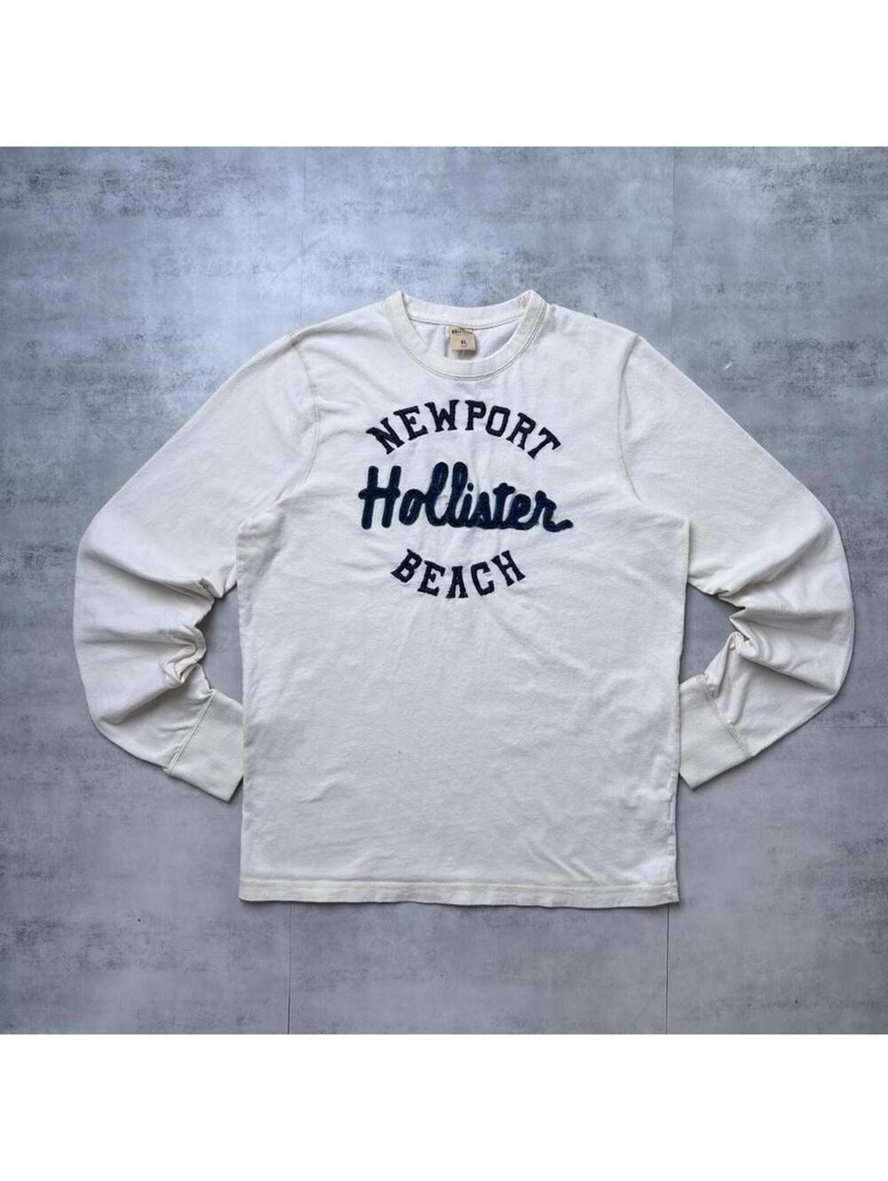 Y2K Hollister Co. Surf Newport Beach white long sleeve shirt